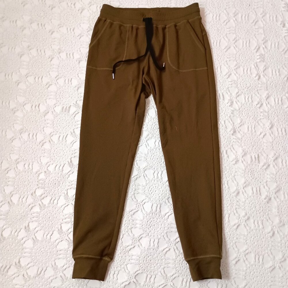 Zyia Active Jogger Pants Olive Army Green Ankle Crop Drawstring Small Women S
